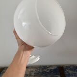 Vintage white opaline wall lamp