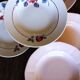 6 mismatched pink deep plates Digoin Badonviller Art Deco