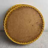 Scoubidou and rattan basket