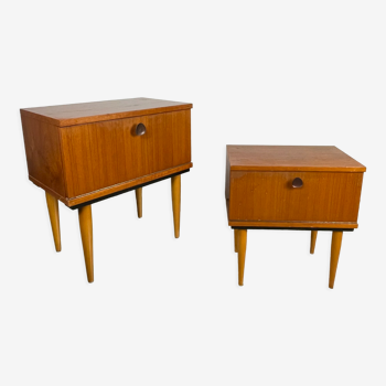 Pair of Scandinavian bedsides