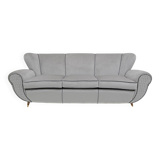 Attributed Guglielmo Ulrich Art Deco Italian Velvet Sofa, 1940s