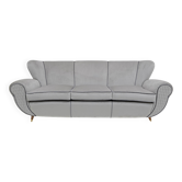 Attributed Guglielmo Ulrich Art Deco Italian Velvet Sofa, 1940s