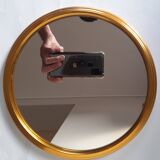 Round mirror tray with gold edge - 1950s
