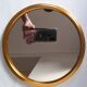 Round mirror tray with gold edge - 1950s
