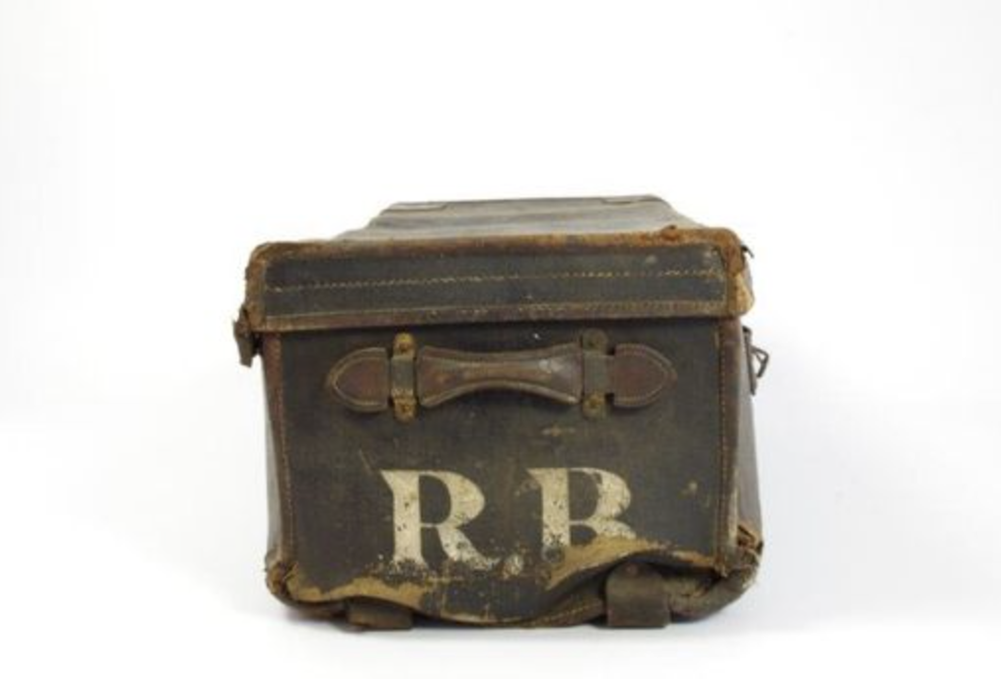 Vintage antique leather suitcase