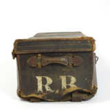 Vintage antique leather suitcase