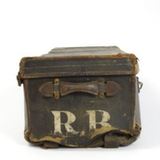 Vintage antique leather suitcase