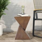 Table d’appoint en béton géométrique léger, table d’accent intérieure/extérieure moderne, table multifonctionnelle