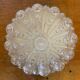 Antique Wall Lamp Ceiling Light Molded Glass + Vintage Black Metal Bracket
