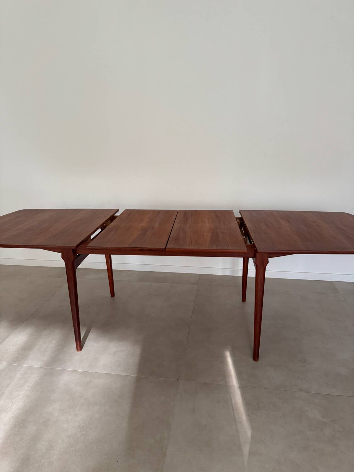 Vintage teak Scandinavian extendable dining table