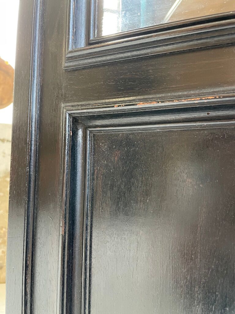 Napoleon 3 walnut window glass cabinet