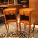 Pair of bedside tables sofa tips in louis XV-style massive cherry