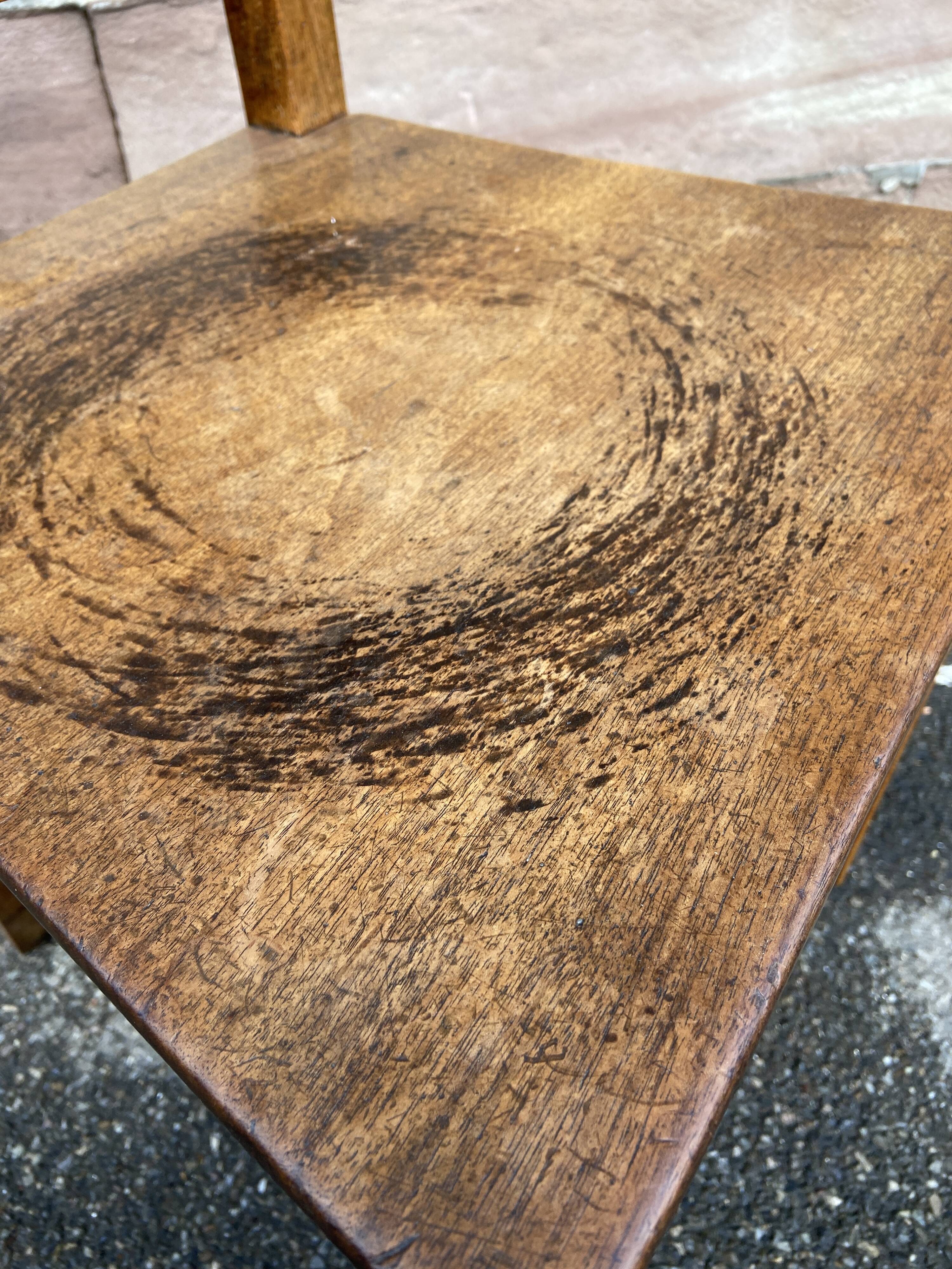 Vintage Alsatian peasant chair from the Directory period