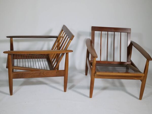 Ensemble de 2 fauteuils en teck de design danois, style milieu de siècle, années 60