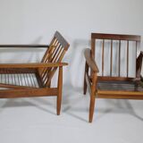 Danish Design Teak Armchair Set Mid-Century Armchair, Set of 2, 60s