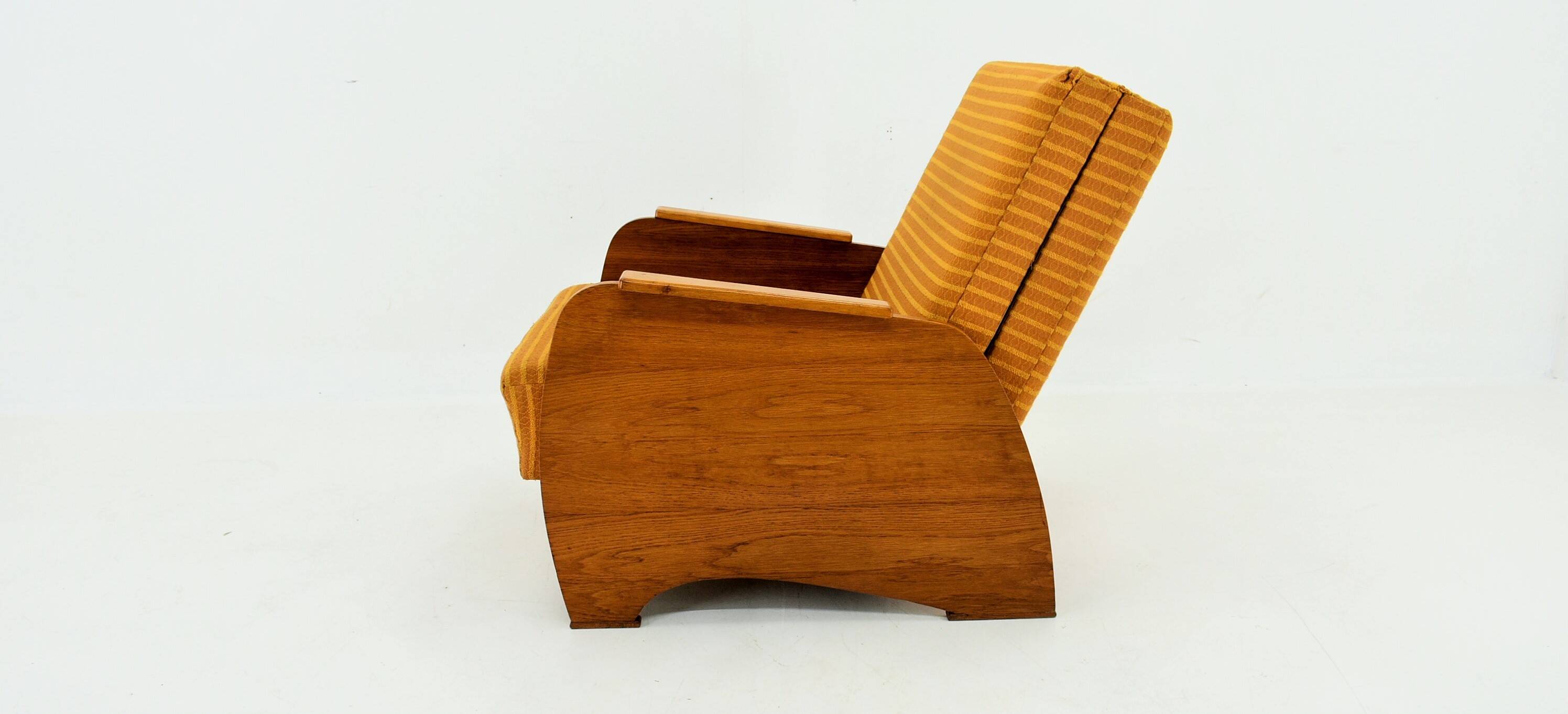 1960s Armchair Convertible to Daybed, Czechoslovakia