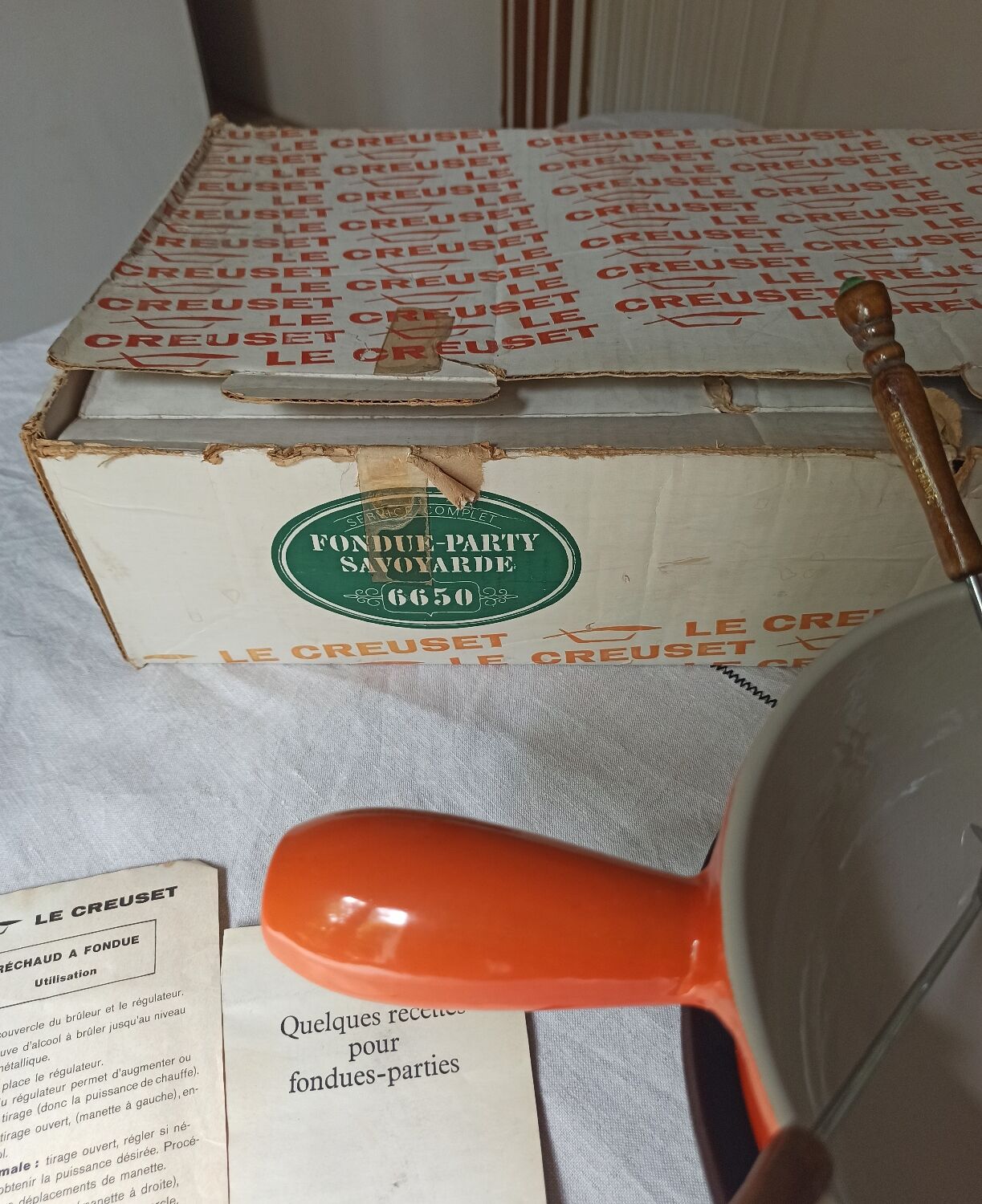 Caquelon à fondue vintage Le Creuset