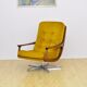 Swivel armchair in velor upholstery, 1970s