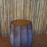 Brown frosted glass vase