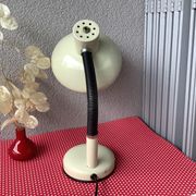 Beige metal space age lamp