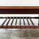 Mid Century Modern Vintage Square Occasional Table in Wood with Glass Top