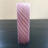 Two-tone pink glass vase