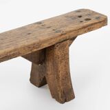 Decorative wooden low bench, France ca. 1850