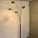 Space Age 5-arm floor lamp in chrome and marble, 1970-80
