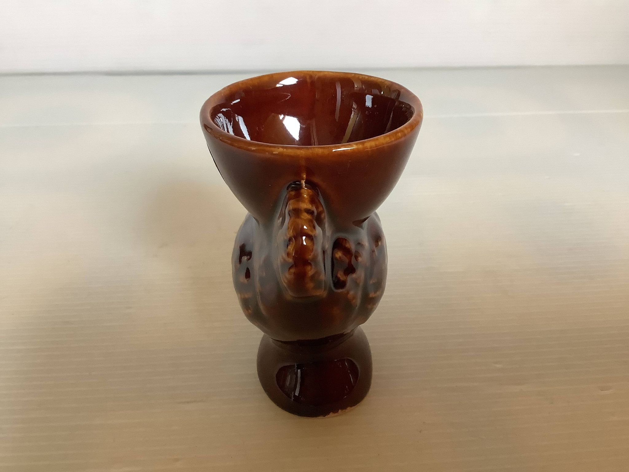 Coquetier poule marron royal keramiek