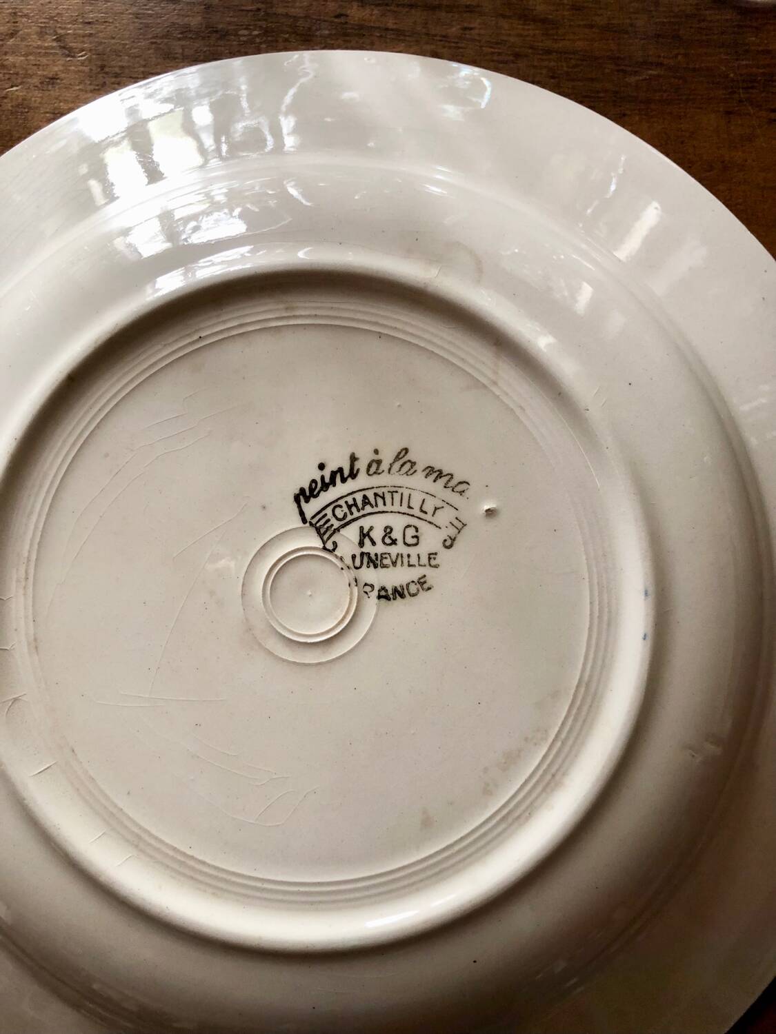 Chantilly K&G Luneville soup plates