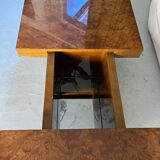 1970s elm burl coffee table / bar