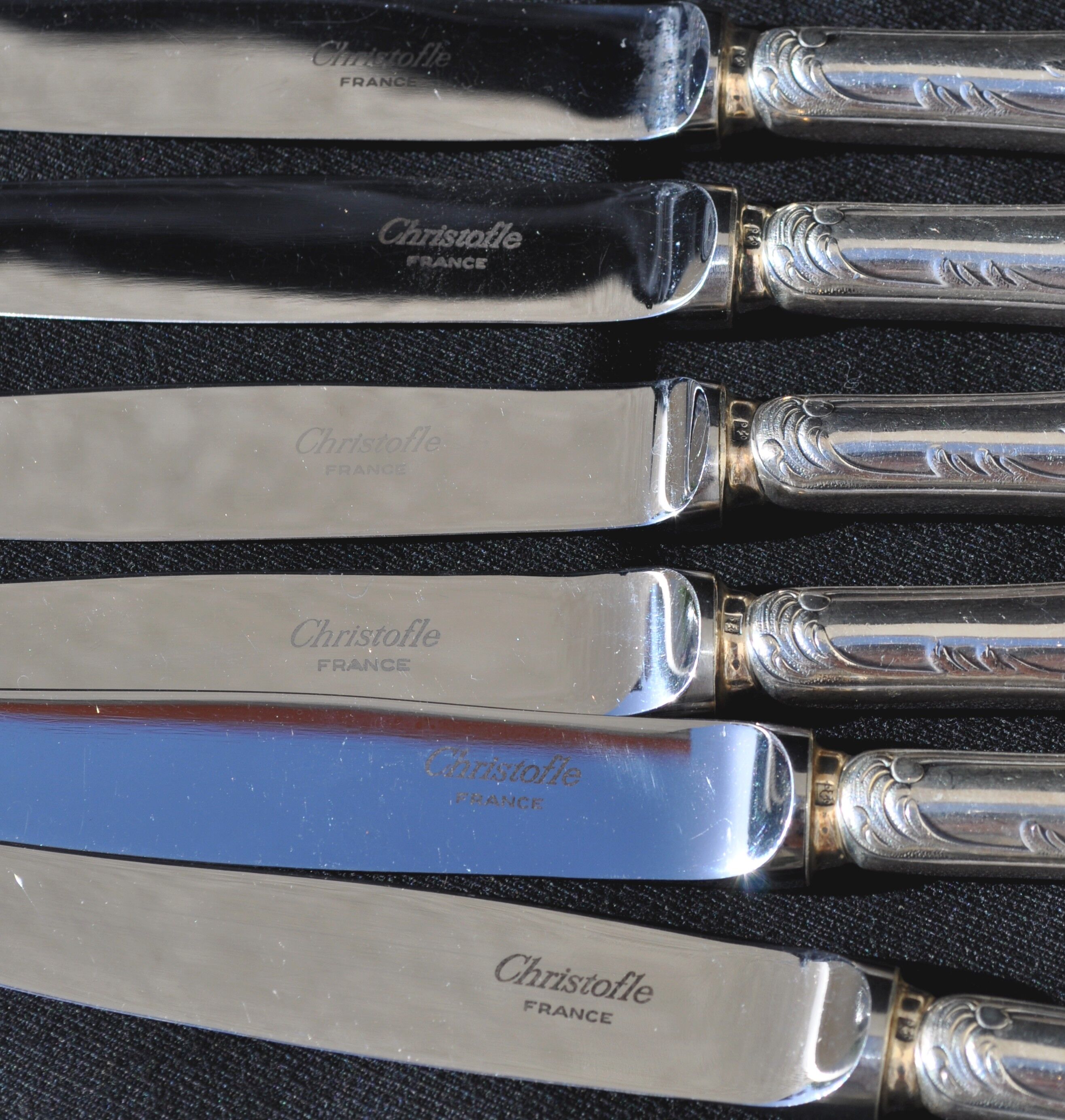 Lot de 6 couteaux Cristofle vintage
