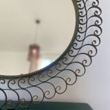 Vintage wrought iron mirror