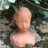 Child terracotta bust