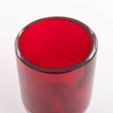 Mid-Century Reijmyre red glass vase designed by Monica Bratt, 1950’s