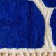 Handmade pure wool rug with blue patterns, 150/250 cm.