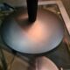 Mushroom lamp (also known as ocean liner) 1975 to 1985, h41 x w31 black matte.