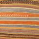 2x10 Pistriped Orange & Green Vintage Kilim Runner Rug, 69x325Cm