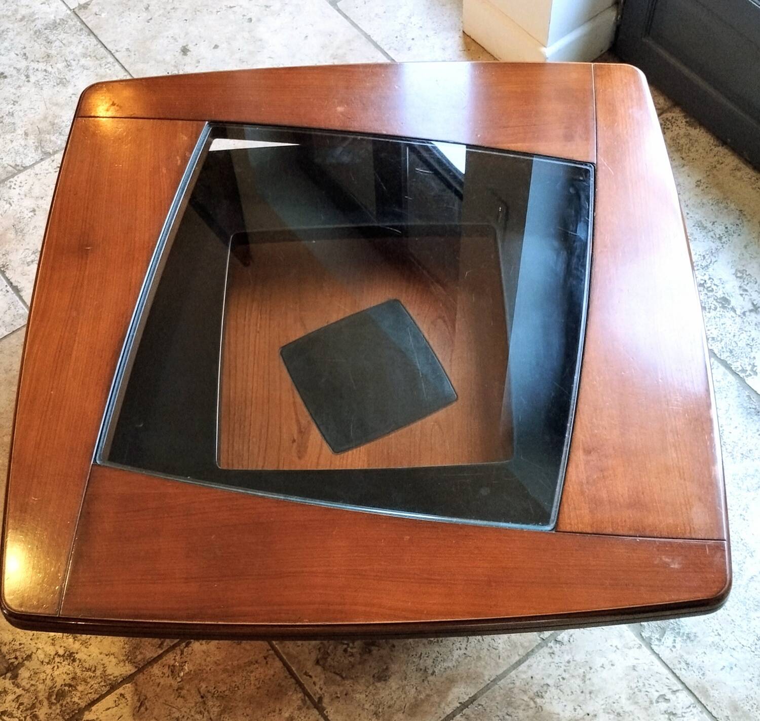"The Twist" square coffee table