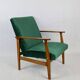 Méridienne vintage en velours vert, années 1970