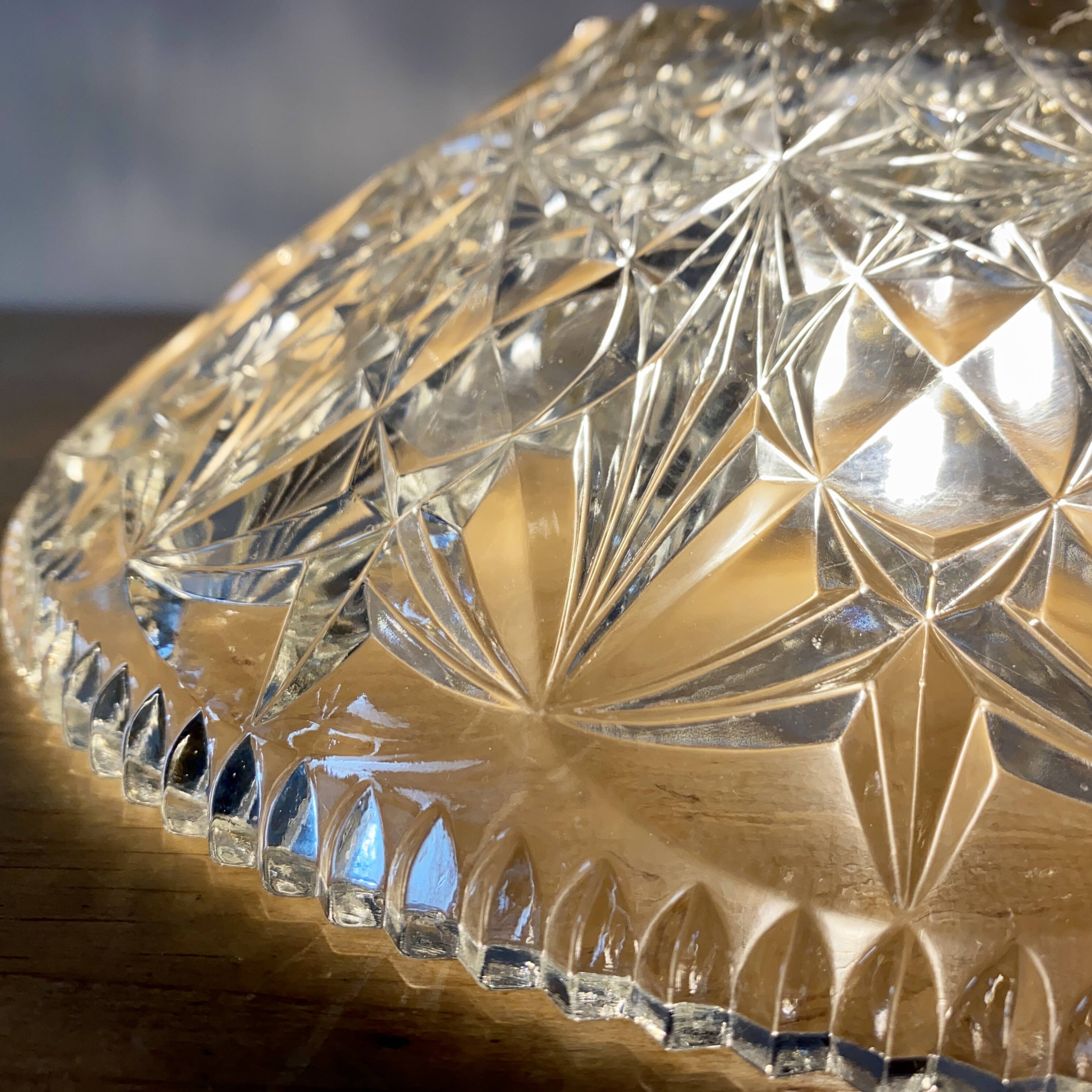Vintage glass lampshade pendant light - tableware collection -
