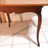 Small flat desk, louis xv cherry wood table, restored