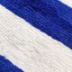 Moroccan Berber carpet beni ouarain ecru with majorelle blue patterns 235x180cm
