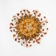 Banci Firenze sunburst flush mount / wall lamp - antique gold painted