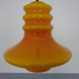 Orange glass ceiling light from Doria, Germany, 1960s.