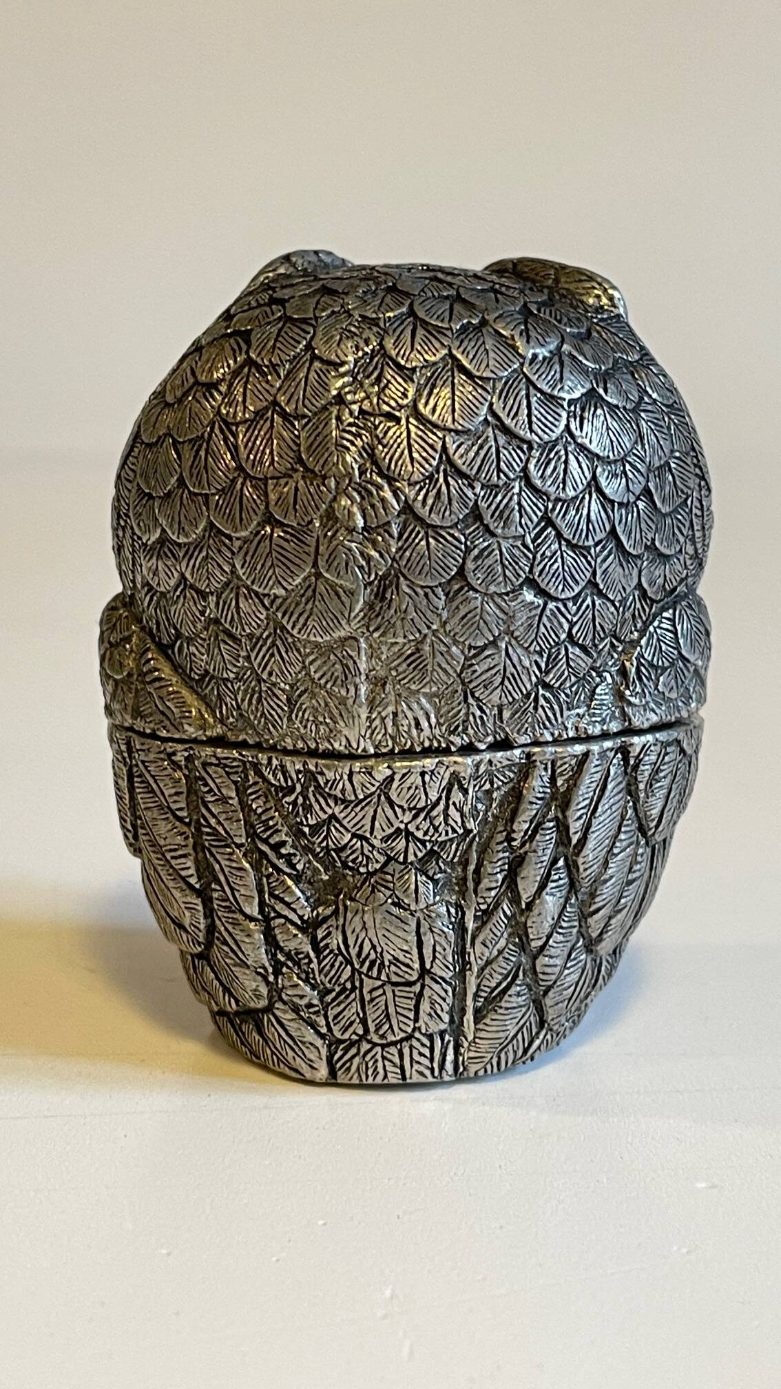 Pewter Owl Box by Etienne Sergent FRANCE