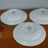 Set of 3 Saint Amandinoise soup plates