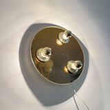 Vintage Pop Art Space Age Bronze mirrored Wall Lamp, Eglo, Germany, 1980s