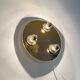 Vintage Pop Art Space Age Bronze mirrored Wall Lamp, Eglo, Germany, 1980s