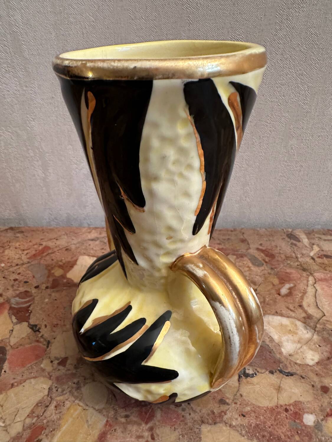 Vintage amphora vase signed JTF from Vallauris